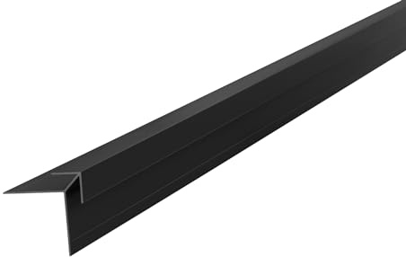 S-Polytec Aluminium Eckprofil, Alu Winkelprofil, Alueckprofil für Doppelstegplatten, HPL- Platten 8mm, ANTHRAZIT, verschiedene Längen Größen (8mm Anthrazit, Eck- Profil (2 Meter), 1)