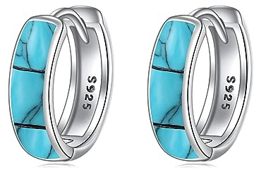 YFN Schwarze Ohrringe Herren 925 Sterling Silber Wikinger Rune Schwarz Ohrringe Geburtstag Geschenke für Männer Frauen