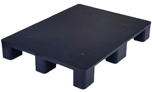 HJLKDYM Kunststoffpaletten, Atmungsaktive Gitterrost-Belüftungspalette, Polyethylen Kleine Lagerhalle Pad Für Küche Supermarkt Garagen Outdoor Schränke (Farbe : Schwarz, Größe : 80x60x12cm)