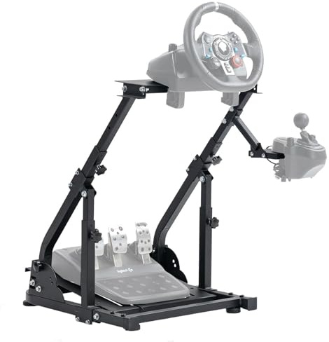Minneer Racing Wheel Stand Lenkradständer Ultra-stabil 4 Stützarme Passend für Logitech G25 G27 G29 G920, für Thrustmaster T300RS,Rennsimulator Cockpit KEINE Lenkradpedale