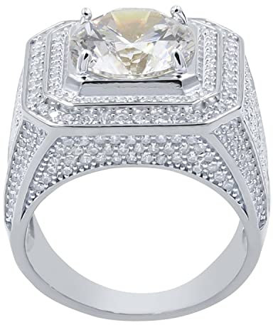 Sterling 925er Silber Iced Out Ring - PALATIAL - 10