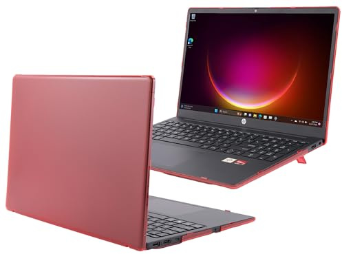 mCover Funda Compatible Solo con Laptop HP de 15.6 Pulgadas 15-FCxxxx / 15-FDxxxx 250 G10 Series Windows Notebook PC (no es Compatible con ningún Otro Modelo de Laptop HP), Color Rojo