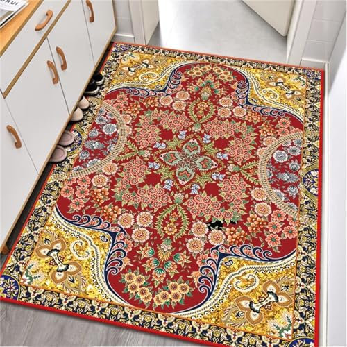 RUGMRZ Webteppich Balkonteppich Outdoor Roter Teppich Festliche Heimdekoration rechteckiger Wohnzimmerteppich Esszimmerzubehör rutschfest Wohnzimmer Rund 60X90CM