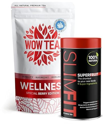 WOW TEA: Double Berry Slim Team 1 (taglia unica, Berry Wellness Tea + SuperFruit)
