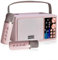 Karaoke Anlage mit 2 Mikrofonen, Mini Karaoke Maschine mit 7 Stimmeffekten, tragbare Bluetooth Karaoke Lautsprecher für Kinder & Erwachsene, Perfekt für Partys, mädchen Geschenke (Pink)