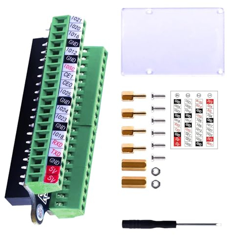 Rasp-Pi Micro GPIO Klemmenleiste Breakout Board Modul Binghe Mini Terminal Erweiterungskarte, Rasp-Pi Erweiterungsplatine Micro Anschluss für Raspberry Pi 4B/3B+/3B/2B