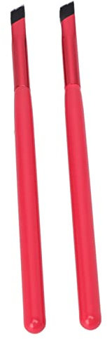 2 Stück Augenbrauenpinsel, Weiches Nylonhaar, Brauenpinsel für Frauen, Formen von Augenbrauen, Haarlinien, Lidschattengrundierungen, Rot