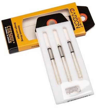 CUESOUL TERO AK7 Carbon-Dartschäfte/Schaft, schlank, integrierte Teleskopfeder, 3er-Set