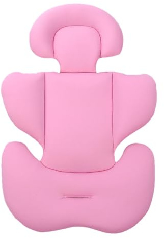 Cuscino per Passeggino,Inserto Cuscino Seggiolino Auto Neonato, Supporto per La Testa e Il Corpo del Seggiolino Auto, Riduttore Sedile Auto Neonato, Seggiolino per Neonato, Cuscino Poggiatesta(Rosa)