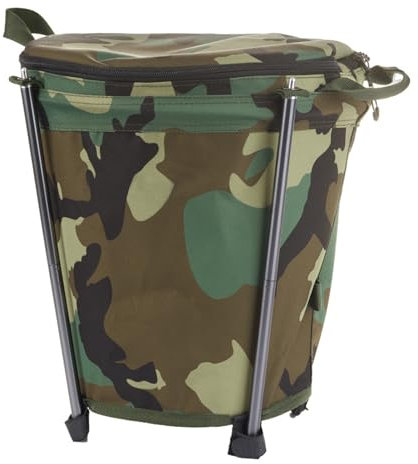 divuukyi Bote de basura plegable para camping, contenedor de basura plegable de gran capacidad con asa para picnics