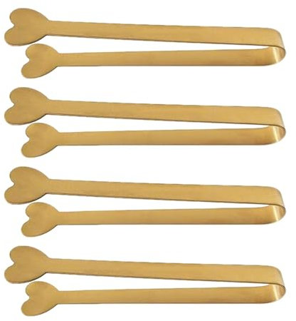 de comida de acero inoxidable, pinzas de cocción de acero inoxidable que sirve pinzas de, sin deslizamiento, captura de comida creativa de cocina para dulces, rodajas de limón,