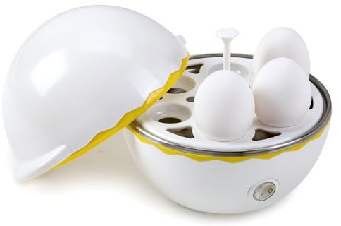 Urbinz Electric Egg Boiler – Fun Egg Shape – Cooks Eggs to Desired Firmness – Easy to Clean – Great for Families, Kids, Dorms, Apartments, RVs – Gift for Holidays, Birthdays, Weddings