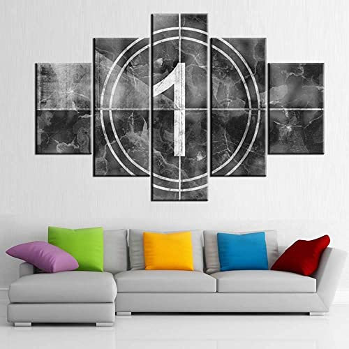 5 Teilig Leinwand Wanddeko Film-Countdown Hd Bilder Leinwanddrucke 5 Stück Leinwand Bilder Gemälde Modern Wohnzimmer Wohnkultur Geschenk | Mit Rahmen 150 X 80 Cm | Schlafzimmerbürohotelw-587090038746