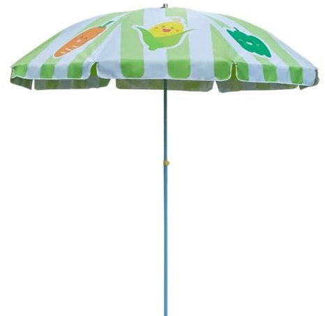 QSPNVFB Sombrilla De Terraza Exterior 260cm Sombrilla De Playa Protección UV, Grande Parasol De Mesa De Mercado, Portátil Sombrilla De Jardín Piscina