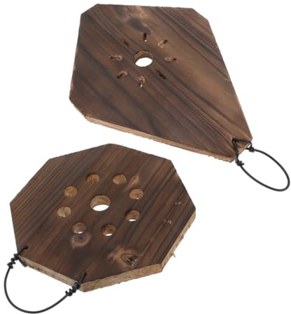 BESPORTBLE 2 Piezas Panel Colgante de Madera para Helecho de Tablero de Pared para Plantas Verticales Soporte Natural para Orquídeas y Suculentas Decoración Ecológica