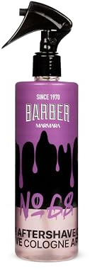 Barber Marmara Cologne Après-rasage No.68 - Doux Barber Cologne - Lavande & Mandarine à la noix de vanille - Après-rasage, parfum pour cheveux & parfum alternatif - 400 ml