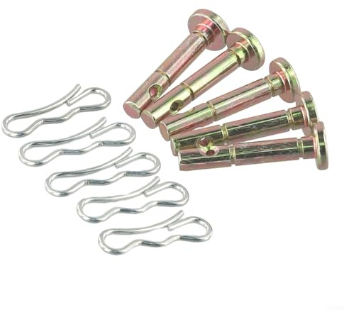 Desiumite Ersatz-Scherenstifte und Splinte für CADET für Handwerker-Schneefräsen 738-04124A 714-04040, Metallbefestigungen mit 1,57 cm Länge, runder Kopf 13,8 mm, Nut (5 Set)