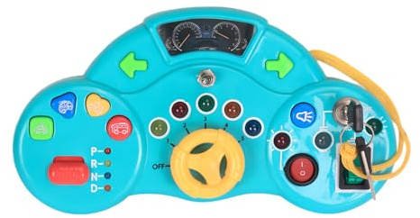 Kinderlenkrad, Partyunterhaltung, 17,6 X 9,8 X 4,6 cm, Cartoon-, Pädagogisches Autospielzeug, Fantasievolles Lernwerkzeug, Für Vorschule, Zuhause, Autofahrt, Spielplatz