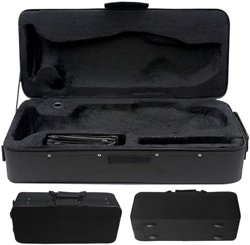 Custodia per tromba Custodia protettiva impermeabile antivibrazione per tromba 3 scomparti con cinghie di trasporto e tasca frontale Zaino portatile in tessuto Oxford 21x9x6 pollici Nero