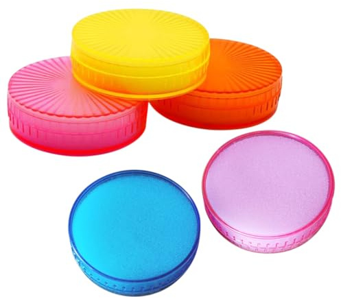 MAGICLULU Umidificatori per Dita in Spugna Rotondi 5 Pezzi, Accessori per Contare Soldi in Ufficio e Banca, Umidità Rapida per Polpastrelli, Set per Gestione Documenti e Colore Casuale