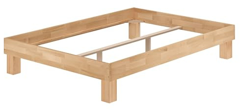 Erst-Holz®Französisches Holz-Bett Doppelbett 140x200 Buche geölt Bettrahmen Futon 60.87-14oR