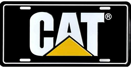 Inga Caterpillar Konstruktionslogo Metall Kennzeichen Nummernschild 15,2 x 30,5 cm