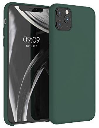 kwmobile Case Compatible with Apple iPhone 11 Pro Max Case - TPU Silicone Phone Cover with Soft Finish - Moss Green