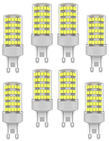 ZHIYUE 8 Stück G9 10W LED Birne Äquivalente Halogenbirnen 100W G9 1000LM Energiesparlampen G9 Sockel Led Lampe AC 220-240V Nicht Dimmbar Kaltweiß 6000K G9 Kapselbirne