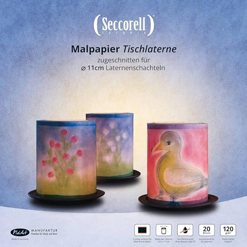 Seccorell Tischlaternen-Malblock, 20 Blatt, 120 g/qm