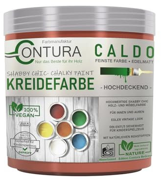 Contura BeGreen 250ml. Kreidefarbe Shabby Chic Möbellack Lack Möbel Farbe Holzlack Natur (16 Indien Rot)