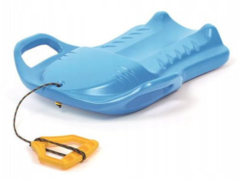 Prosperplast Sporty Schneerutscher aus Kunststoff Schnee Kinderbob Porutscher Schneeflitzer für Kinder (Blau)