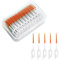 VIKSAUN 200 piezas Cepillo Interdental, Cepillo dental de silicona Hilo dental de doble uso, Herramienta de Limpieza de Dientes, Palillos de Dientes Entre Dientes, elimina los alimentos (Naranja)