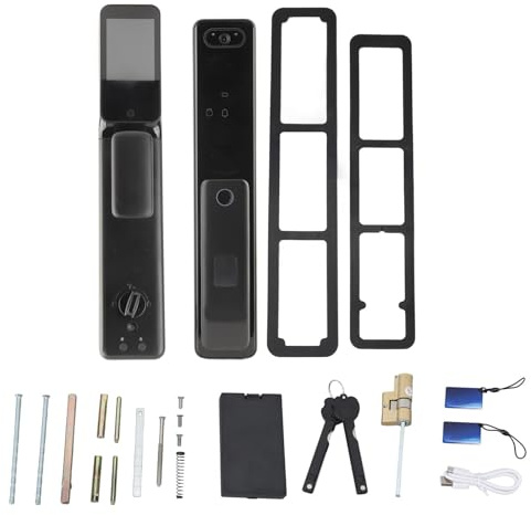 Automatic Smart Lock, Anti Theft Digital Entry Lock with Door Viewer Keyless Fingerprint Unlock for Home Apartments