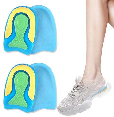 2 Paires Talonnette Gel Silicone Antichoc Amortissante Orthopédique - Talonnettes en Silicone pour Soulager la Douleur et Réduire les Chocs - Convient à Toutes les Chaussures-S（36-39）