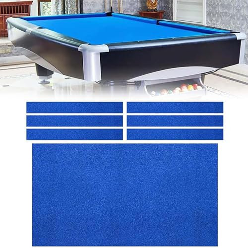 Generisch Billiard Stoff Professioneller Billardtisch Filzpool Tischdecke Passt Zu Standard 78 9 -fuß -Tisch Snooker Sport Game Tischtuch Stoffstreifen,Blau,8Ft