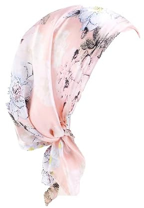 Chemo Headwear Women UK Beanie Scarf Soft Satin Floral Head Wraps Alopecia Bandana Head Cover