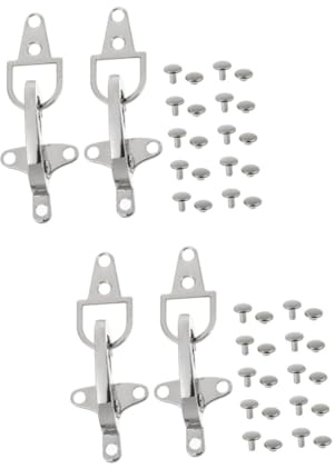 IWOWHERO 4paare Gürtel Schnallen Metall Für Taillengürtel Stilvolle Und Langlebige Buckles Für Modeaccessoires Silber Öffnung Unten