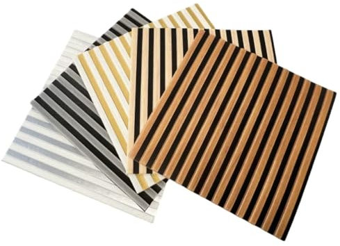 RHP 3D Wandpaneele Selbstklebend – 8 Stück (70 × 70 x 1,2 cm) | Holzoptik, Wasserdicht & Schalldämmend (JS-A-4)