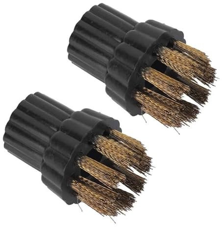 DEMULAX 2pcs Steam Cleaner Brass Brush Head Replacement Parts Steam Mop X5 Replacement Spare Parts Accessories Household Sweeper steam cleaning machine accessories(A)
