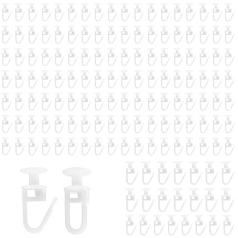 150 feltrini da 11 mm per binari per tende, ganci per tende, ganci per binari, ganci pieghevoli da appendere per binari, binari per tende