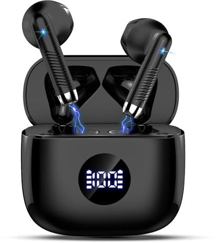 Cuffie Bluetooth Auricolari Bluetooth 5.4, Cuffie Wireless con 4 ENC Cancellazione Rumore Mic, Cuffie in Ear 40 Ore di Riproduzione, Cuffie Senza Filo HiFi Stereo IP7 Impermeabili per iOS & zhenzuhei