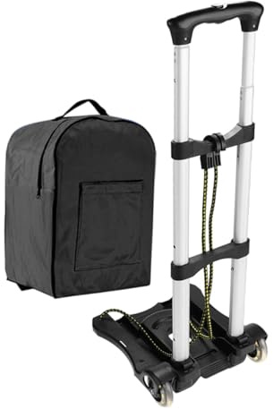 KONTONTY Carrello Pieghevole Due Ruote Carrello Portabagagli Manuale Della Spesa Portatile Resistente e Stabile Per Uso Quotidiano e Viaggio