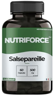 Salsepareille 500 mg – Plante Traditionnelle – 60 Gélules Végétales – 100% Pure & Naturelle