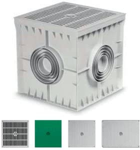 Gaestopas - Arqueta 300x300x300 4 salidas con tapa ciega gris