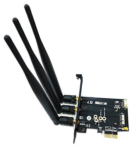 LeHang BCM943224PCIEBT2 / bcm94360CS2 / BCM943602CS WiFi + Tarjeta Bluetooth 4.0 a PCI-E x1 Adaptador para PC/Hackintosh