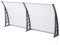 Auvent de Porte d'entrée, Noir Auvent Marquise de Porte en Polycarbonate Transparent, Marquise Solaire abri banne entrée, Protection Contre La Pluie 200cm*93cm (200)
