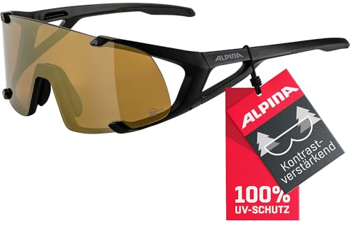ALPINA Unisex - Vuxna, HAWKEYE S Q-LITE Sportglasögon, black matt, One Size