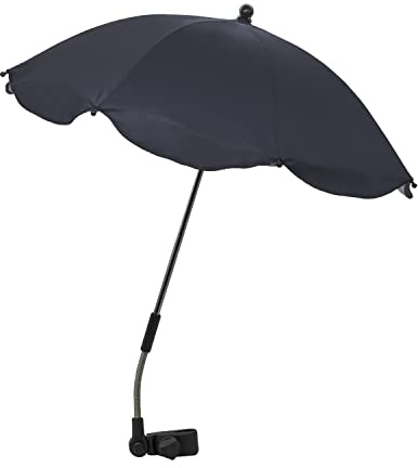 Alephnull Baby Stroller Umbrella Stroller Sunshade Stroller Parasol with Clamp 360 Degree Adjustable Waterproof Umbrella for Pushchair Pram (Schwarz)