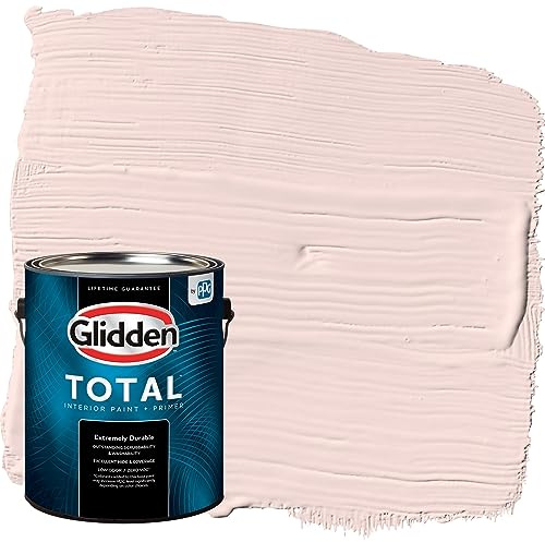 Glidden Total Interior Wall Paint & Primer All-in-One, Ballet Slipper/Pink-Orange, Flat, 1 Gallon