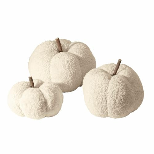 Loberon Kürbis 3er Set Benjamin - creme/braun